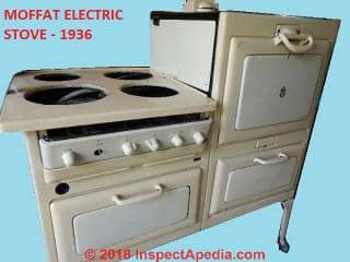 1935 Moffatt Electric Stove (C) InspectApedia.com