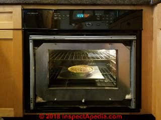 Baking an apple pie to test the Jenn-Air oven without its floating glass front (C) Daniel Friedman at InspectApedia.com