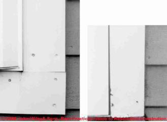 Figure 1-32: Water Damaged Hardboard Building Trim (C) Wiley and Sons, S Bliss