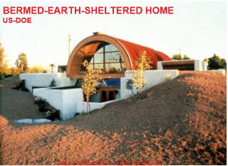 Bermed Earth Sheltered Home - US DOE cited & discussed at InspectApdia.com