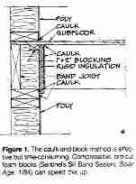 Caulk and block method for thermal shell details (C) Daniel Friedman