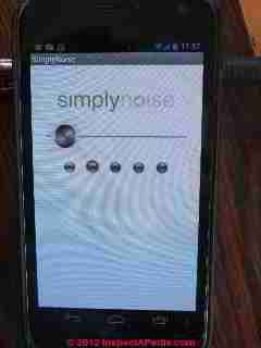 Simply Noise white noise colored noise smartphone app review (C) Daniel Friedman