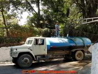Water truck in Uruapan being filled from the Manantial  (C) Daniel Friedman