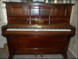 Metzler upright piano sold online cited & discussed at InspectApdia.com