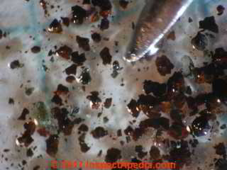Probe separating large particles from roof debris to search for micrometeorites (C) Daniel Friedman InspectApedia.com