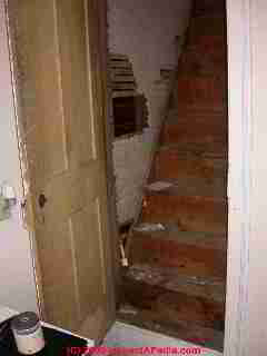 Uninsulated attic stairs (C) Daniel Friedman