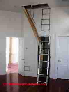 Attic pull down stair too short (C) Daniel Friedman