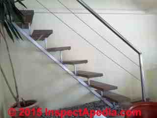 Unsafe cable or wire guard along a stair, Queretaro (C) Daniel Friedman