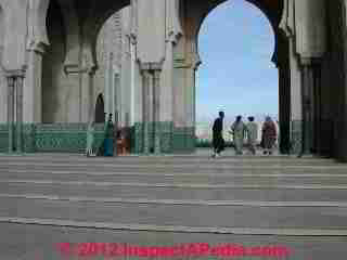 Low slope exterior stairway at Mohammed V Mosque, Casablanca Morocco (C) Daniel Friedman