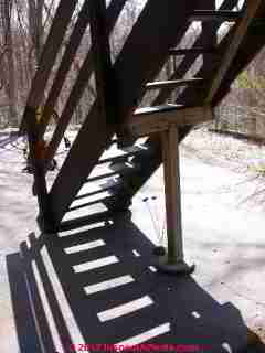 support added to exterior deck stairs (C) Daniel Friedman