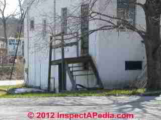 Collapsed exterior wooden stairs (C) Daniel Friedman