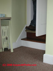 Door swings out over step missing landing (C) Daniel Friedman