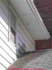 Photograph of outdoor air conditioner condensate disposal