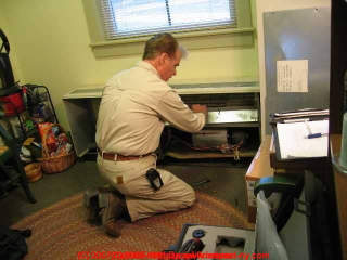 Photograph of an office wall convector air conditioner system