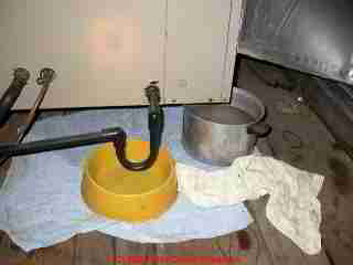Photograph of  this unusual condensate drip system