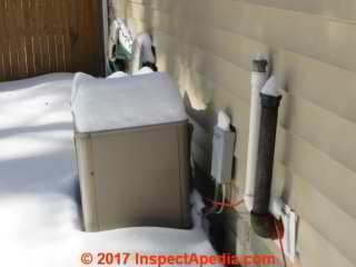 Snow covered  compressor condenser unit Glens Falls NY (C) Daniel Friedman