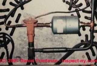 Photograph of an air conditioning thermal expansion valve for a heat pump