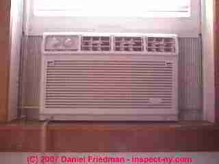 Photograph of a window mounted A/C system