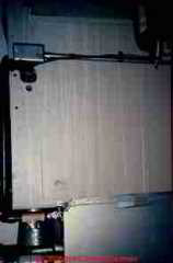 Photograph of  cooling system condensate leaks onto heat exchanger