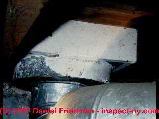 Photograph of asbestos paper duct seal
