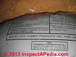 ATCO gray flexduct failure (C) InspectApedia Nate Stitzlein, central Ohio home inspector (C) InspectApedia.com