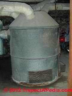 Return air at furnace © D Friedman at InspectApedia.com 
