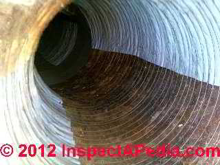 Flex duct appears to be missing liner (C) Daniel Friedman
