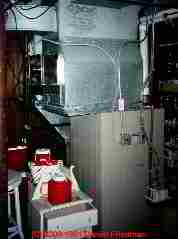 Photograph of  Mis-matched cooling coil much larger than blower unit