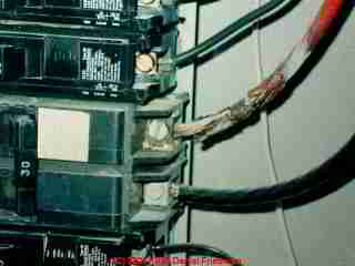 Burned aluminum electical wiring (C) Daniel Friedman