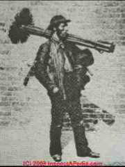 Preparing to inspect a chimney flue with a camera (C) Daniel Friedman