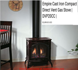 Empire cast iron stove (C) InspectApedia.com 