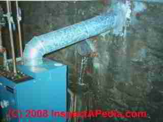 Water leaking into a chimney base (C) Daniel Friedman