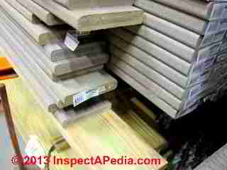 Trex type deck boards at Home Depot store (C) Daniel Friedman