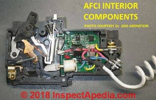 AFCI Interior components (C) InspectApedia.com Jess Aronstein