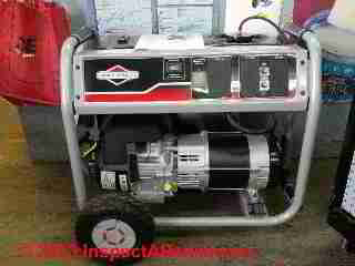 Auxiliary electrical generator ready for (unsafe) use (C) D Friedman