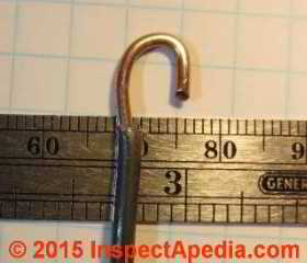 Prepared hook or loop in a wire for connection to a receptacle or switch screw (C) Daniel Friedman