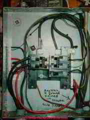 Improperly wired garage sub panel led to electrical shock (C) Daniel Friedman