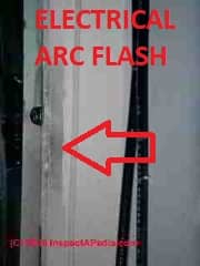 Electrical panel wire arc flashover (C) Daniel Friedman