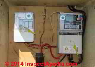 Electrical meters for storage heater, Christchurch New Zealand (C) Daniel Friedman