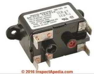 White Rodgers ran relay switch (C) InspectApedia.com 