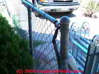 Metal fencing used as electrical conduit (C) D Friedman T Hemm