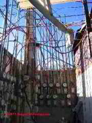 Ganged electrical meters Queretero Mexico (C) D Friedman