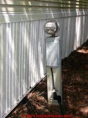Mobile home caravan electrical  hookup (C) Daniel Friedman