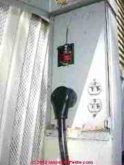 Mobile home caravan trailer doublewide electrical hookup (C) Daniel Friedman