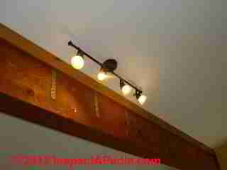Track lighting using halogen bulbs (C) Daniel Friedman