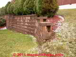 Retaining wall damage (C) D Friedman