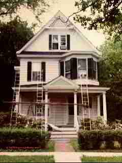Sketch of basic architectural house styles with common period dates
