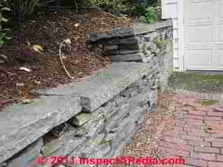Retaining wall damage (C) D Friedman