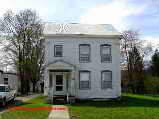 Asbestos cement sided pre-1900 home (C) Daniel Friedman