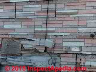 Worn asphalt siding on a Pougheepsie New York home  (C) Daniel Friedman 2015